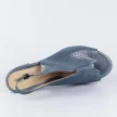 Granatowe skórzane sandały damskie na słupku T.SOKOLSKI 6001