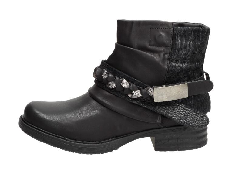 Czarne botki, buty damskie Wishot Bt908