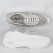 Srebrne skórzane sneakersy damskie S.BARSKI 97705
