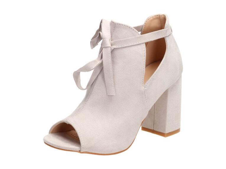 Szare sandały damskie Vinceza 1751 Słupek