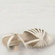 Perłowe sandały damskie na obcasie Sergio Leone sk880