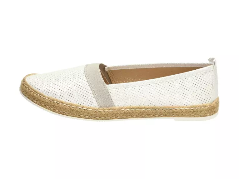 Srebrne espadryle, buty damskie Wishot Dp937
