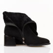 Czarne zamszowe kozaki damskie na obcasie Filippo Dkz6603/25
