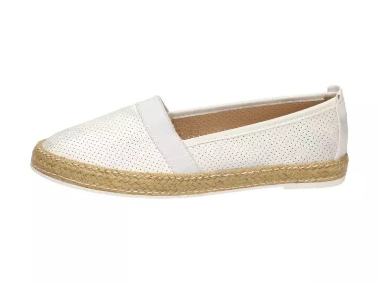Srebrne espadryle, buty damskie Goodin 1206
