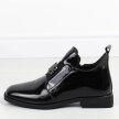 Czarne lakierowane skórzane botki damskie Filippo dbt4763/24