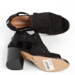 Czarne sandały damskie na obcasie z zakrytą piętą T.SOKOLSKI L22-49