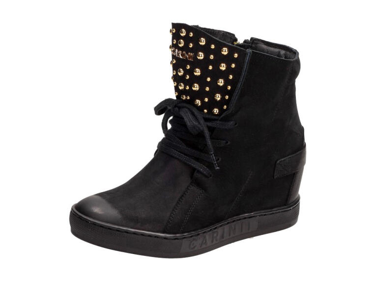 Czarne Polskie sneakersy damskie Carinii 4392