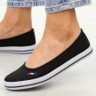 Czarne baleriny tekstylne American Club Lh98