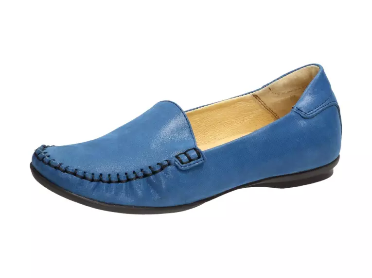 Niebieskie mokasyny damskie Lesta 3203