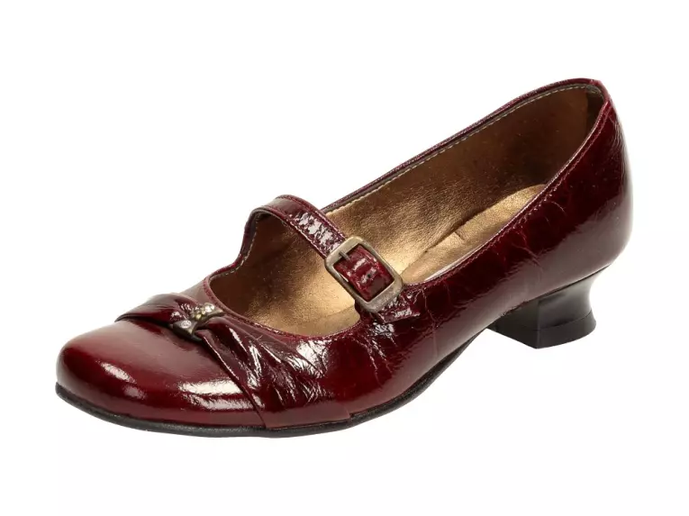 Bordowe Pantofle, buty dziecięce Kmk 23