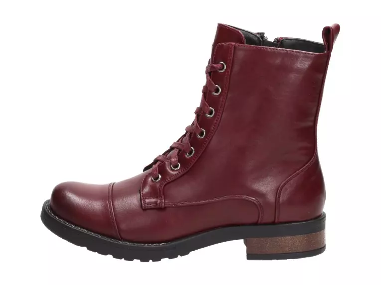 Bordowe botki damskie Sabatina Dm18-204