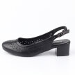 Czarne sandały damskie na obcasie M.DASZYŃSKI SA210-5