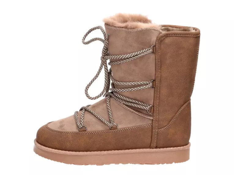 Ciepłe śniegowce damskie Kylie Crazy 503 Taupe