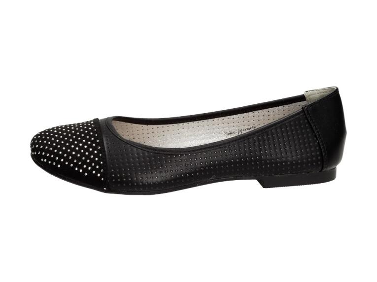 Czarne baleriny, buty damskie Wishot Dp090