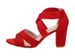 Czerwone sandały damskie FILIPPO DS776 SŁUPEK