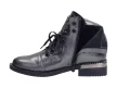 Platynowe trapery, botki damskie NAVY DOT 60001