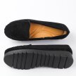 Czarne loafersy damskie, zamszowe mokasyny POTOCKI 21019