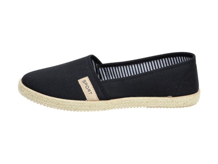 Czarne espadryle damskie Sabatina 1601