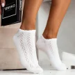 Białe ażurowe stopki damskie (model 781)
