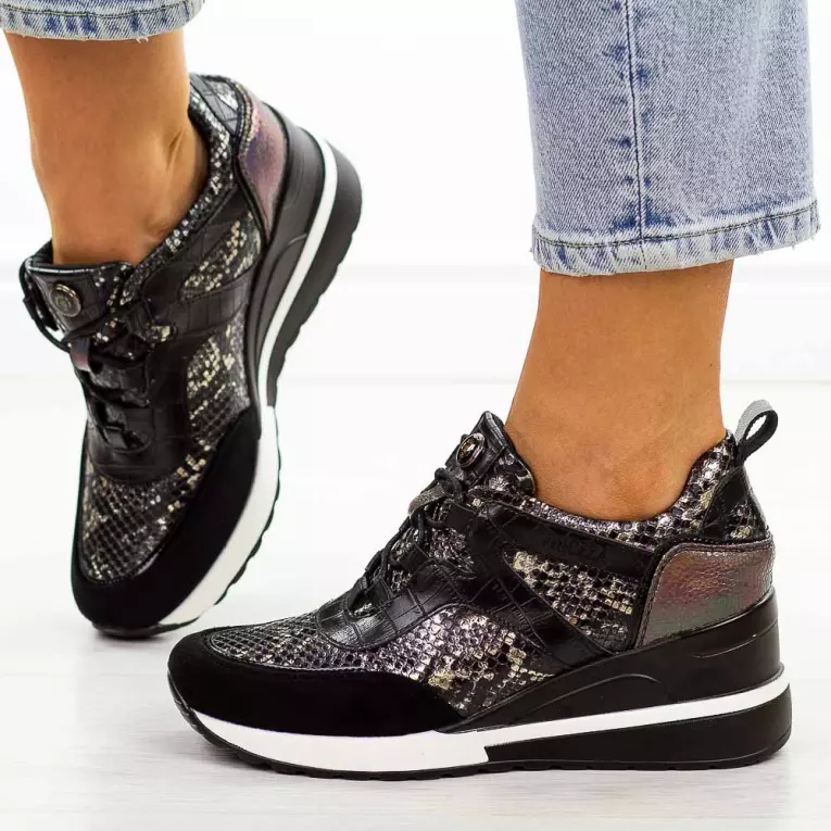 Sneakersy damskie Vinceza 10670 Czarny Mix