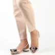 Srebrne silikonowe sandały damskie na obcasie, transparentne SABATINA 380-9