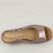 Platynowe sandały damskie na koturnie Sergio Leone sk301