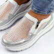 Białe skórzane sneakersy damskie S.BARSKI 29047
