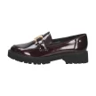Bordowe lakierowane loafersy damskie mokasyny POTOCKI 21069