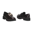 Bordowe lakierowane loafersy damskie mokasyny POTOCKI 21069