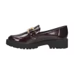 Bordowe lakierowane loafersy damskie mokasyny POTOCKI 21069