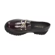 Bordowe lakierowane loafersy damskie mokasyny POTOCKI 21069