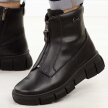 Czarne skórzane botki damskie Cambell 19376