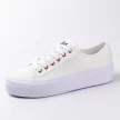 Białe tekstylne trampki damskie na platformie LEE COOPER 0890L