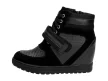 Czarne botki damskie, sneakersy J.Star J0102