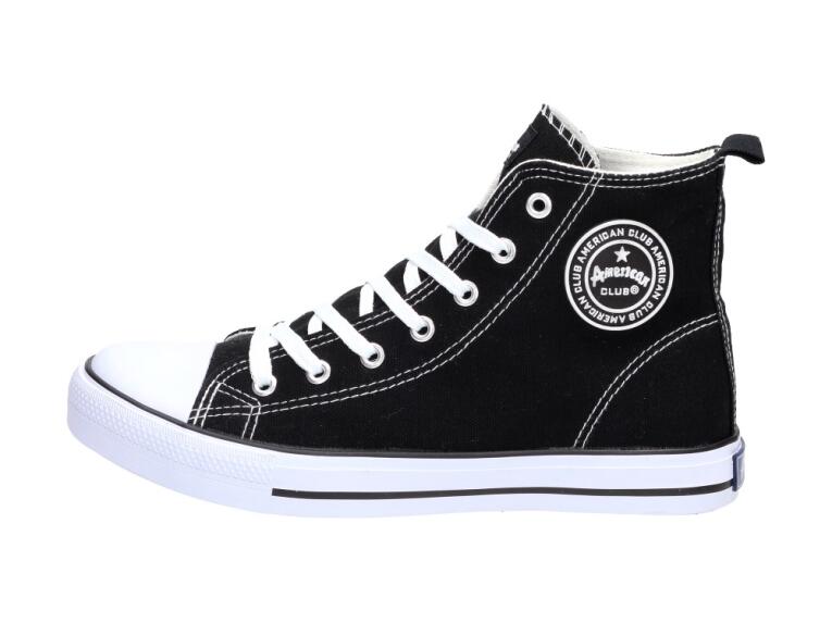 Czarne trampki męskie American Club 9120 Lh67
