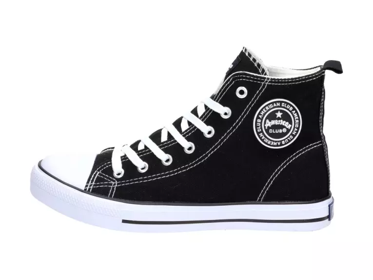 Czarne trampki męskie American Club 9120 Lh67