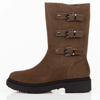 Brązowe skórzane botki damskie Sergio Leone Bt25517S