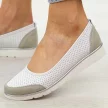 Białe Gr skórzane półbuty damskie Filippo Dp4524/25