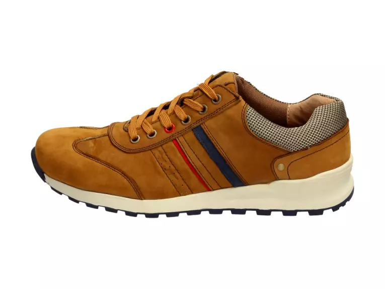 Półbuty buty męskie New Age 16324 Skóra Camel