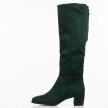 Zielone zamszowe kozaki damskie na obcasie Sergio Leone Kz273