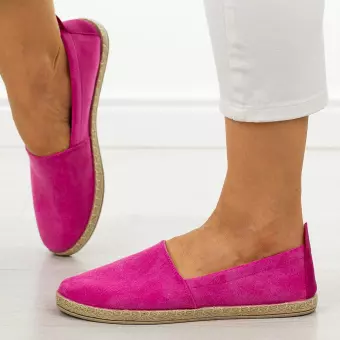 Różowe espadryle damskie, półbuty Potocki 16009