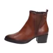 Camelowe sztyblety, botki damskie na obcasie VINCEZA 10625 PU