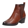 Camelowe sztyblety, botki damskie na obcasie VINCEZA 10625 PU