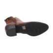 Camelowe sztyblety, botki damskie na obcasie VINCEZA 10625 PU