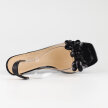 Czarne silikonowe sandały damskie na słupku z kryształami, transparentne POTOCKI 16016
