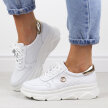 Białe skórane sneakersy damskie Filippo Dp2138/24