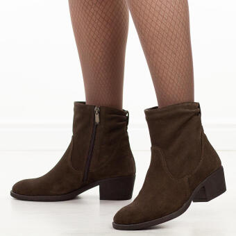 Czekoladowe zimowe Polskie kowbojki damskie Gregors 869