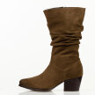 Khaki kowbojki damskie, kozaki na obcasie Vinceza 58597