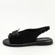 Czarne zamszowe sandały damskie z motylem Jezzi 2266-10
