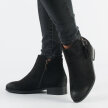 Czarne zamszowe botki damskie VINCEZA 10615